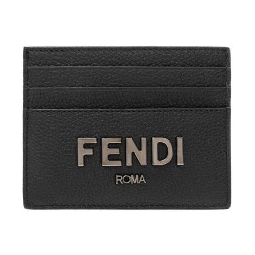 Kaarthouder met logo Fendi , Black , Heren