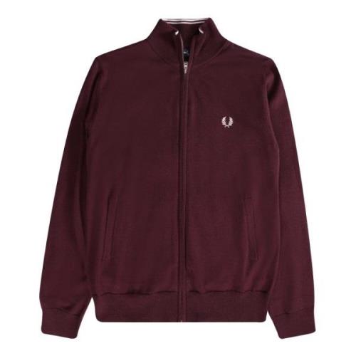 Klassieke Wolmix Ritsvest Fred Perry , Purple , Heren