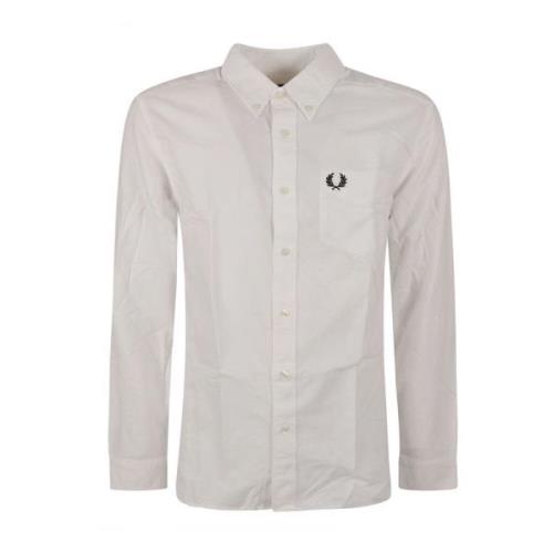 Witte Oxford Overhemd Fred Perry , White , Heren