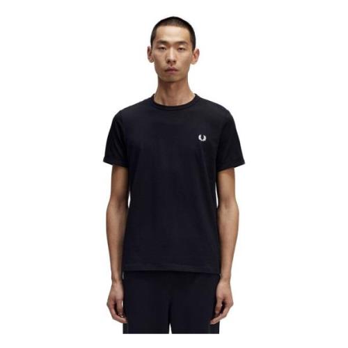 Heren Ringer T-Shirt M3519 Fred Perry , Black , Heren