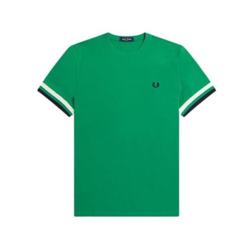 Gestreept Piqué Shirt Fred Perry , Green , Heren