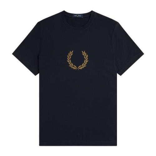 Laurel Wreath Grafisch T-shirt Fred Perry , Blue , Heren