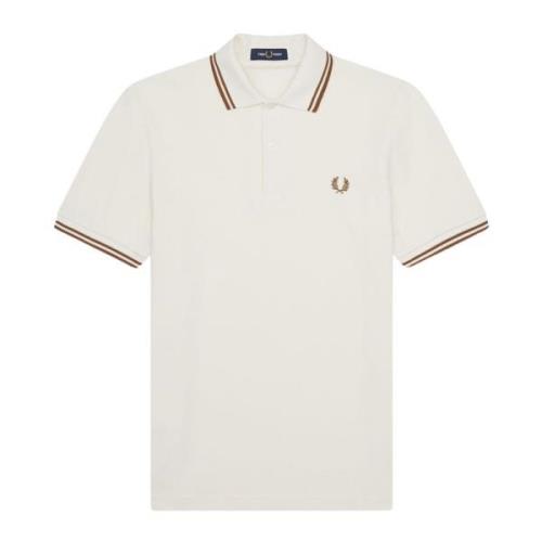 Iconische Twin Tipped Polo Shirt Fred Perry , Beige , Heren
