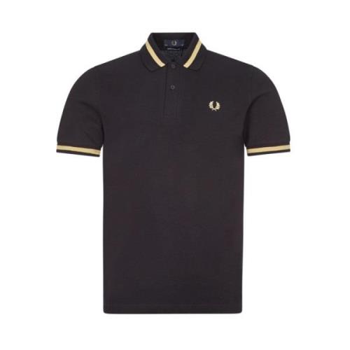Originele Single Tipped Polo in Zwart/Champagne Fred Perry , Black , H...