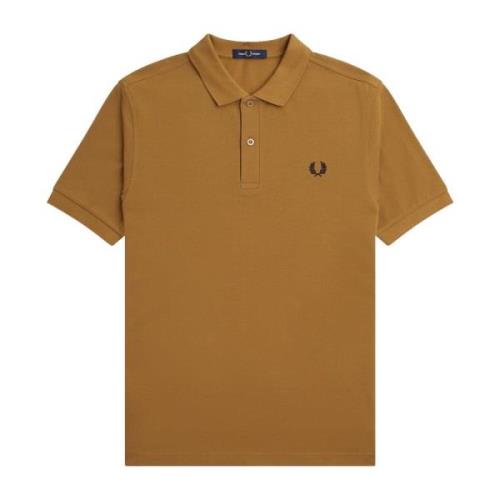 Slim Fit Effen Polo in Donker Karamel/Marineblauw Fred Perry , Brown ,...