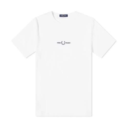 Geborduurd Logo T-Shirt Fred Perry , Gray , Heren