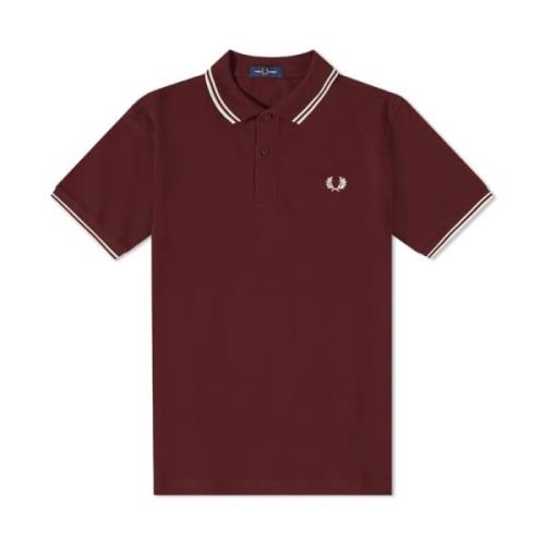 Slim Fit Twin Tipped Polo - Eigentijds Model Fred Perry , Red , Heren