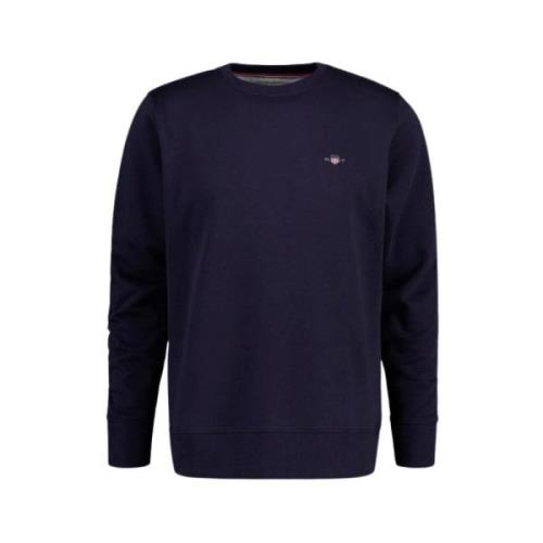 Klassieke Crew Neck Sweatshirt Gant , Blue , Heren