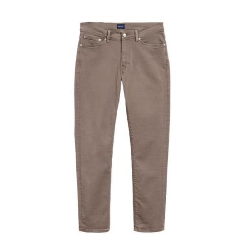 Stretchy Slim-Fit Jeans Gant , Brown , Heren