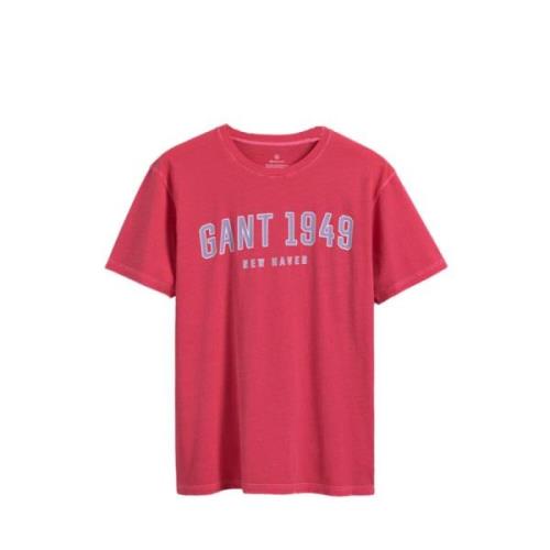 Comfortabele en stijlvolle T-shirt collectie Gant , Pink , Heren