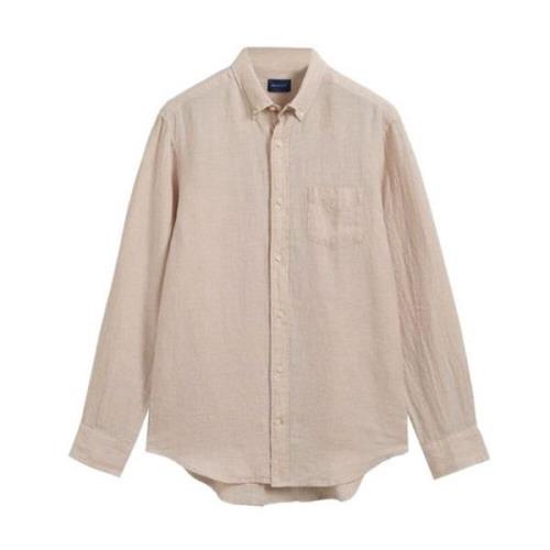 Casual Herenoverhemdencollectie Gant , Beige , Heren