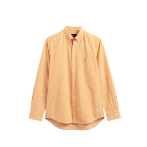 Katoenen en Linnen Regular Shirt Gant , Orange , Dames