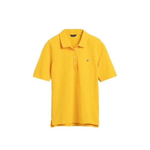 Kolom Polo Shirt Gant , Yellow , Dames
