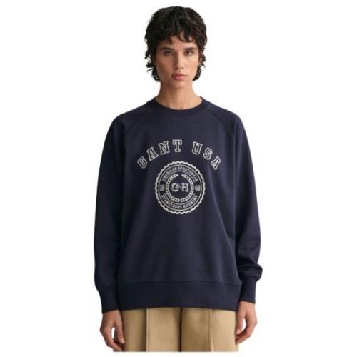 Oversize American Sportswear Sweatshirt Gant , Blue , Dames