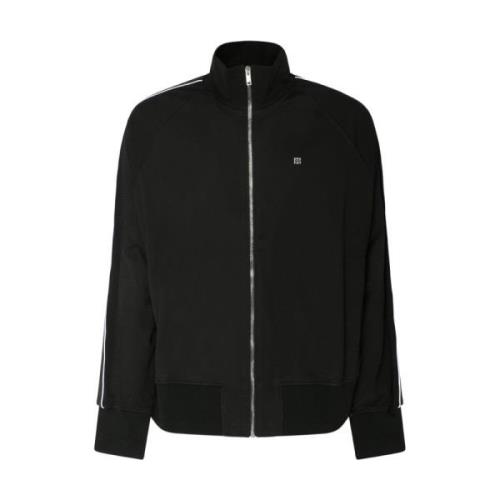 Zwarte technische jersey track jas Givenchy , Black , Heren