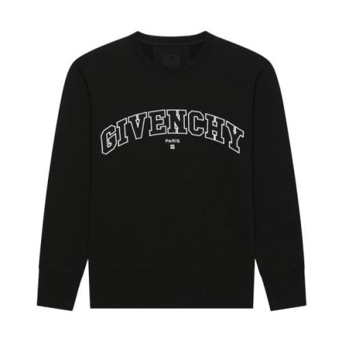 Logo Split Crewneck Sweatshirt Givenchy , Black , Heren