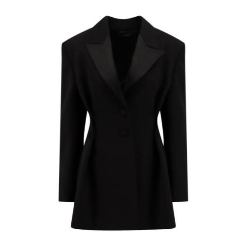 Zwarte Wollen Blazer met Satijnen Revers Givenchy , Black , Dames
