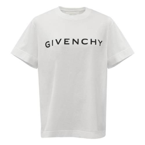 Oversized T-shirt met Signature-Print Givenchy , White , Heren