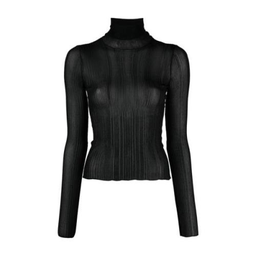 Zwarte Semi-Transparante Gebreide Coltrui Givenchy , Black , Dames