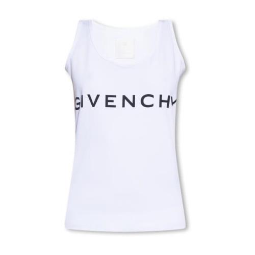 Tanktop met logo Givenchy , White , Dames