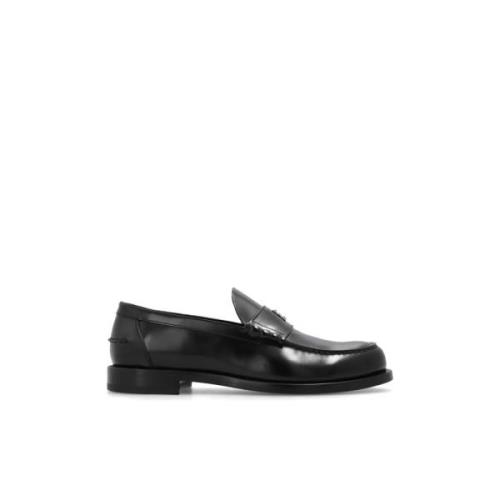 Leren loafers met logo Givenchy , Black , Heren