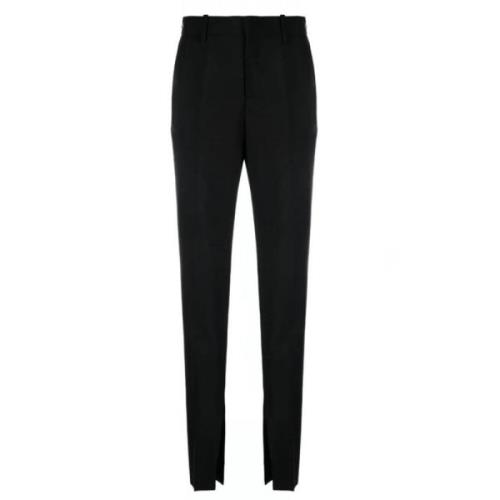 Zwarte wollen broek met Horsebit-detail Gucci , Black , Dames