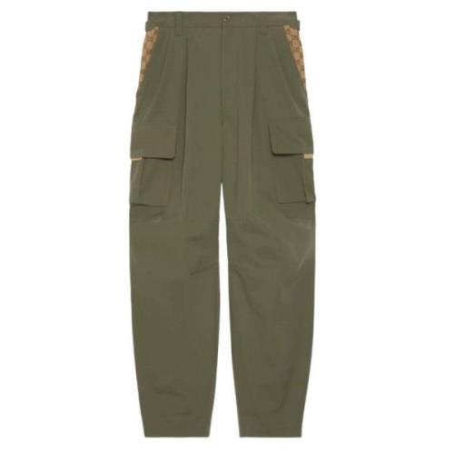 GG canvas-panel cargo broek Gucci , Green , Heren