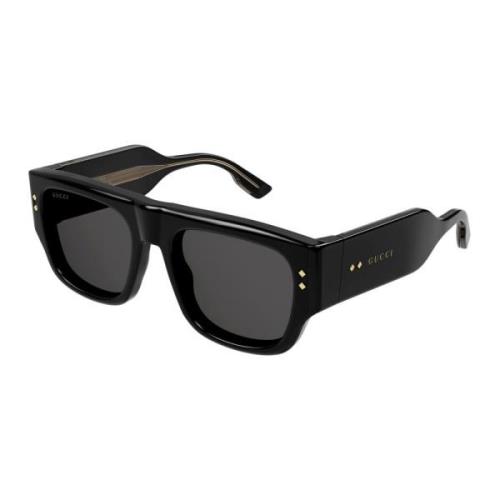 Zonnebril Gg1262S 001 zwart zwart grijs Gucci , Black , Heren