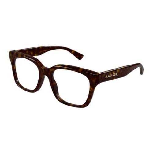 Vintage Havana Square Bril Gucci , Brown , Dames