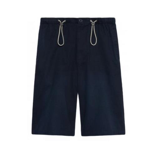 Geborduurde-logo kepergeweven shorts Gucci , Blue , Heren