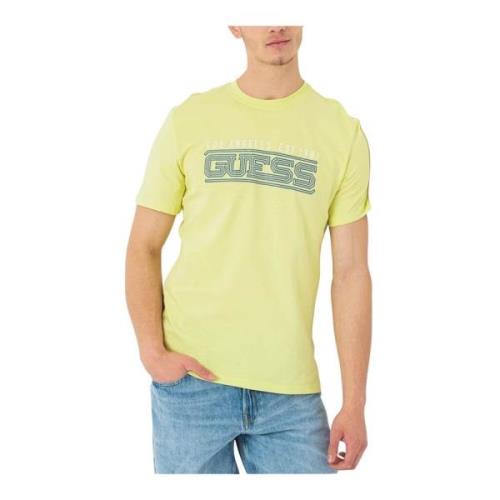 T-Shirts Guess , Yellow , Heren