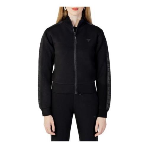 Comfortabele Zwarte Rits Sweatshirt Guess , Black , Dames