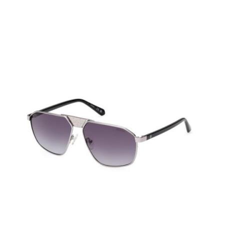 Zilverkleurige zonnebril met gradient rookglazen Guess , Gray , Unisex