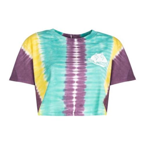 Wijdvallend Katoenen T-Shirt Guess , Purple , Dames