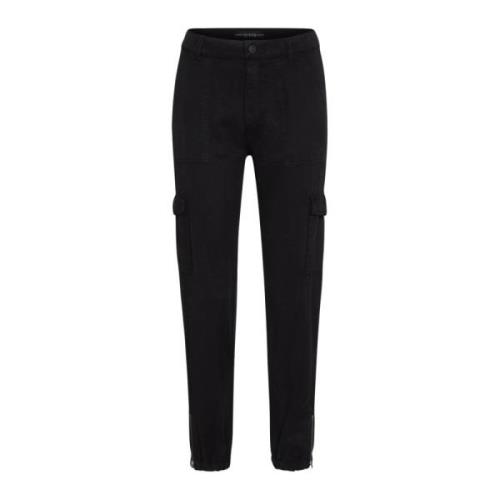 Straight Trousers Guess , Black , Dames