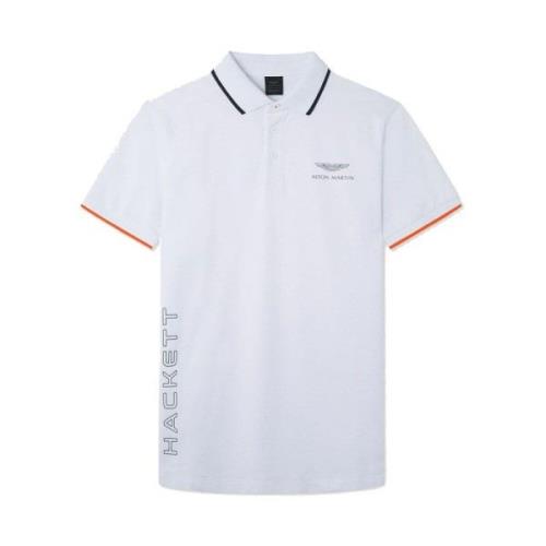 Aston Martin Racing Polo met Geribbelde Kraag Hackett , White , Heren