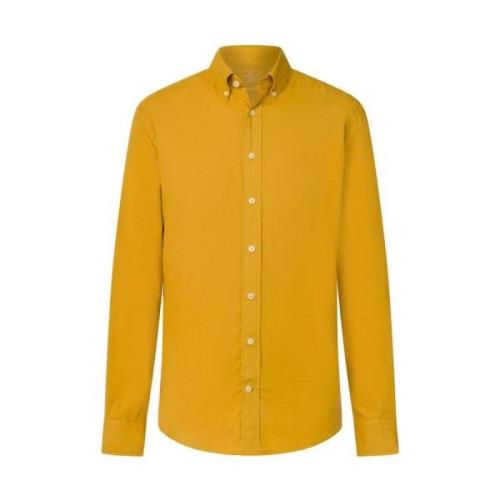 Kliek Geruite GMT DYE OX Overhemd Hackett , Yellow , Heren