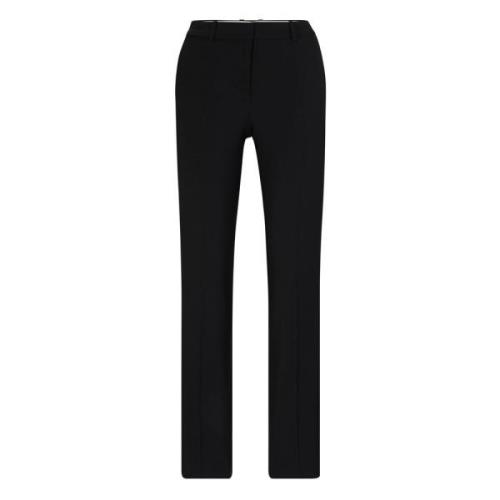 Klieke Broek met Omgeslagen Zoom Hugo Boss , Black , Dames