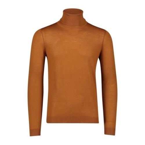 Bruine Merinowollen Coltrui Hugo Boss , Brown , Heren