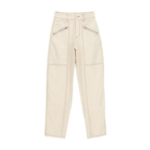 Straight Trousers Isabel Marant , Beige , Dames