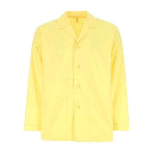 Geel polyester Overhemd Issey Miyake , Yellow , Heren