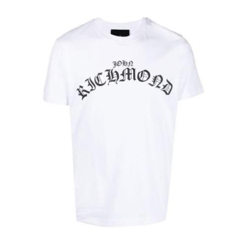 Logo Korte Mouw Katoenen T-Shirt John Richmond , White , Heren