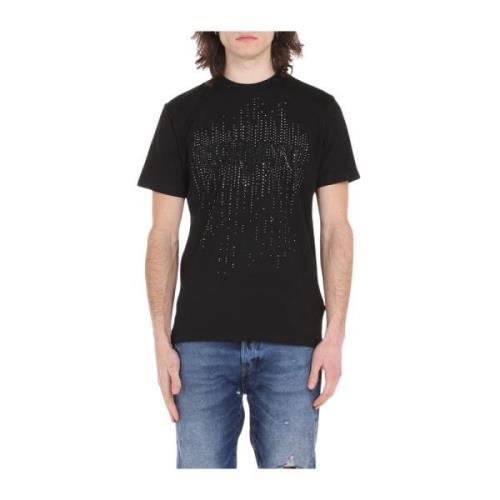 T-shirt con borchie John Richmond , Black , Heren