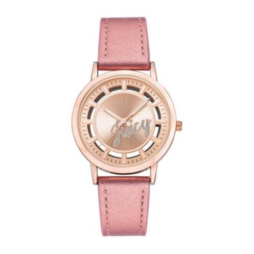Rose Gouden Damesmode Horloge Juicy Couture , Pink , Dames