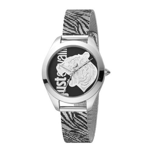 Zilveren Damesmode Horloge Just Cavalli , Gray , Heren