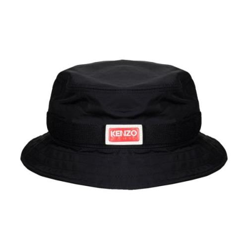 Stijlvolle Zwarte Logo Bucket Hat Kenzo , Black , Unisex