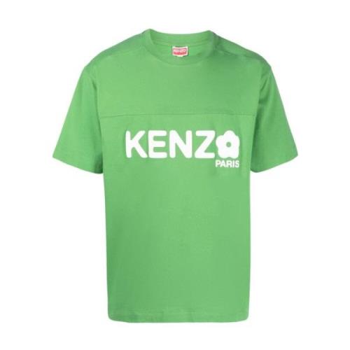 Boke Flower Logo Print T-shirt Kenzo , Green , Heren