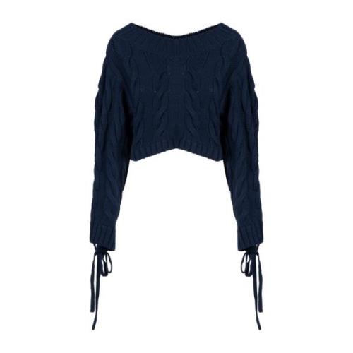 Blauwe Cable Lace Up Jumper Kenzo , Blue , Dames