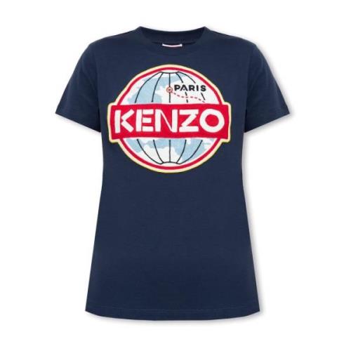 T-shirt met logo Kenzo , Blue , Dames