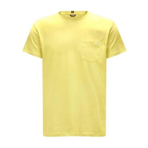 Blauwe Diepte Sunstruck T-shirt K-Way , Yellow , Heren